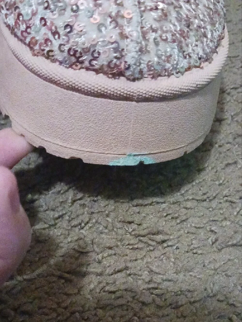 Sparkling Pink Sequin Fur-Lined Shoes
